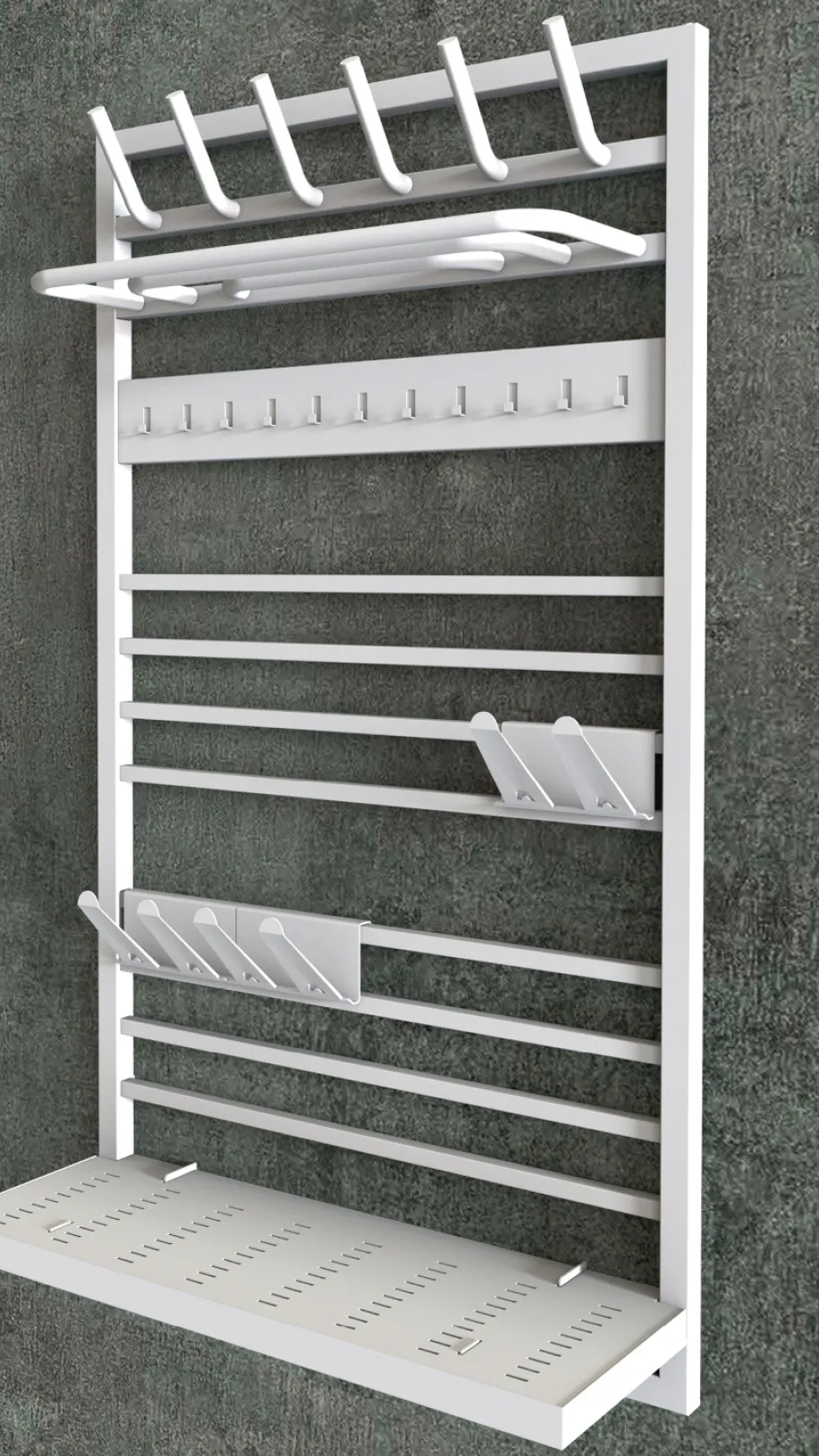 Der Funktionsheizkörper Taurus1000 mit Universalschuhhalter von Wärmis.